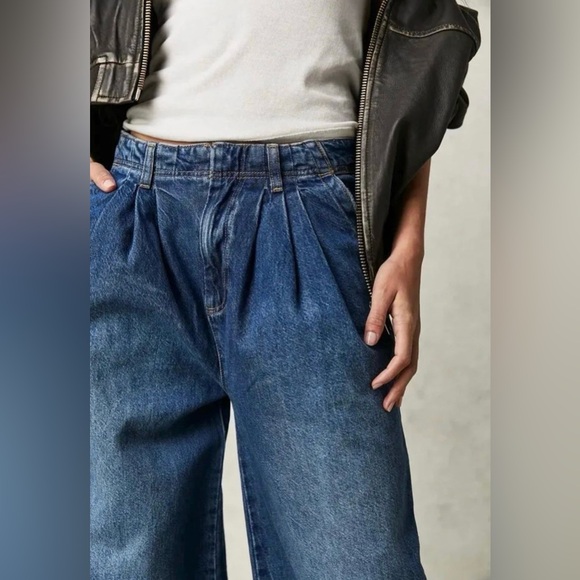 NWT We The Free Equinox Denim Trousers in Lake Life - Picture 3 of 4